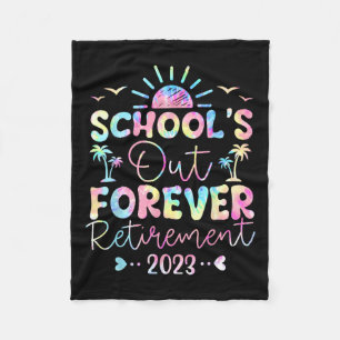 Die Lehrerin von Dye School's Out Forever Retireme Fleecedecke