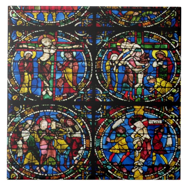 Die Leidenschaft, Lanzettenfenster in der Fliese (Vorderseite)