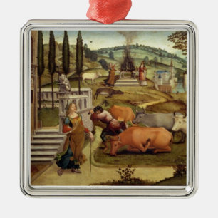 Die Leidenschaften von Pasiphae, Ehefrau von Köni Silbernes Ornament