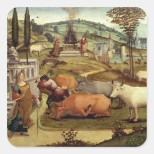 Die Leidenschaften von Pasiphae, Ehefrau von König Quadratischer Aufkleber