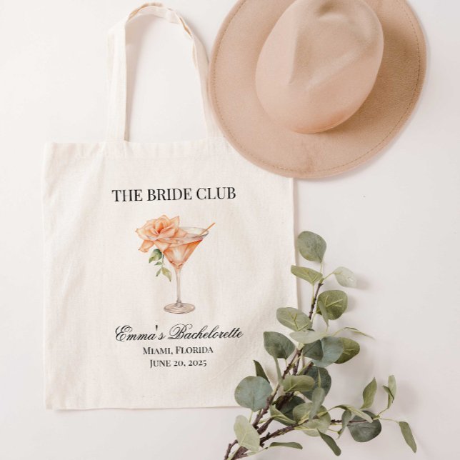 Die Leinwand Blush Cocktail des Bridge Club Tragetasche (The Bride Club Canvas Tote.
Customize the front and/or the back.)