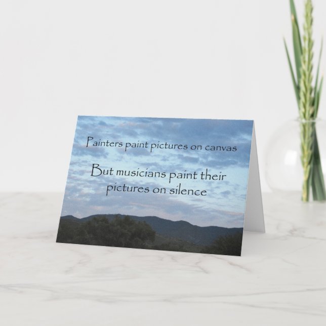 Die Leinwand-Gruß-Karte eines Musikers Karte (Vorderseite)