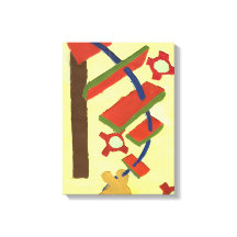 die Leiter hinaufsteigen