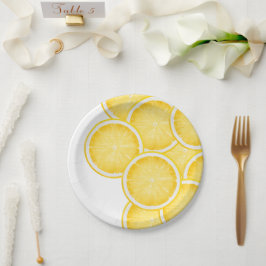 Die Lemon Spritz Yellow Party Paper Plate Pappteller