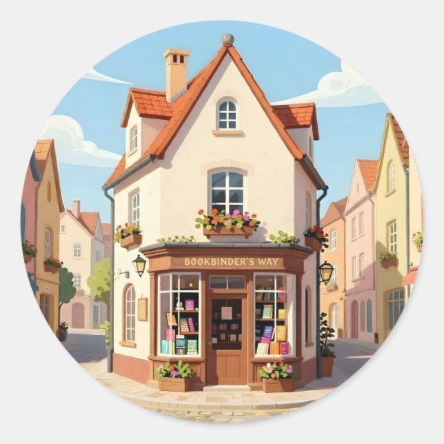 Die Lesecke -  Runder Aufkleber (Vorderseite)