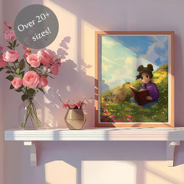 Die Leserin und das gelangweilte Katzen-Poster Poster