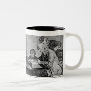 Die Lesung der Bibel Zweifarbige Tasse