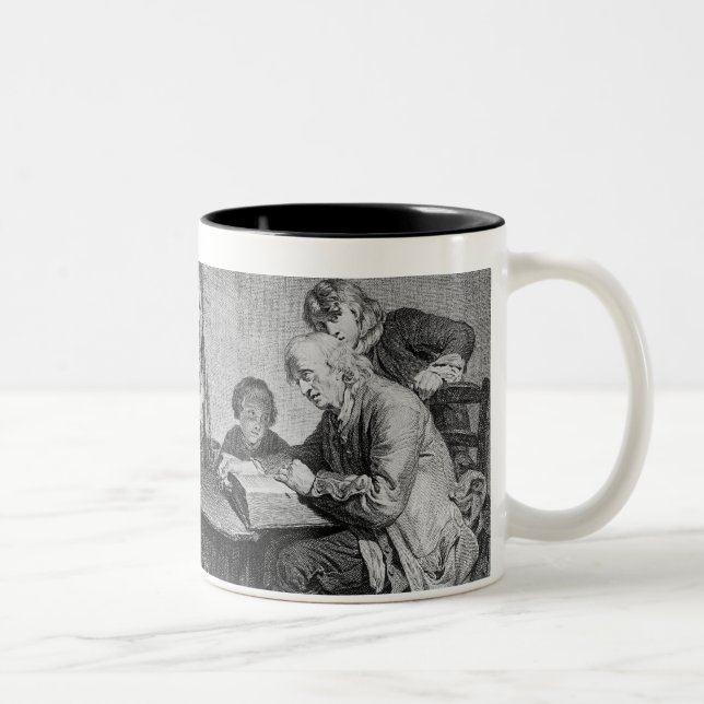Die Lesung der Bibel Zweifarbige Tasse (Rechts)