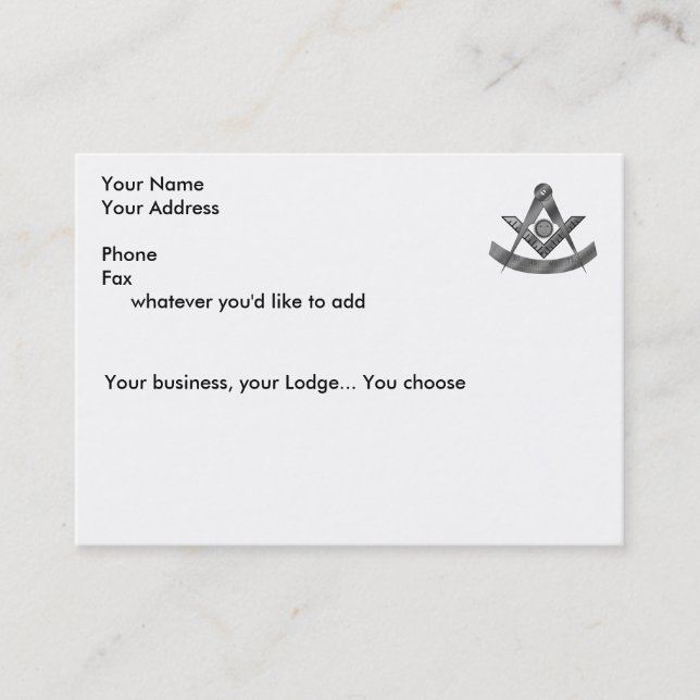 Die letzte Bestandskarte Visitenkarte (Vorderseite)