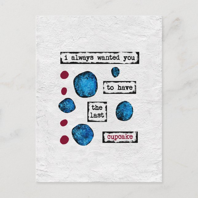 Die letzte Cupcake Postkarte (Vorderseite)