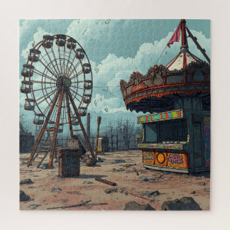 Die letzte Fahrt | Verlassener Jahrmarkt Puzzle
