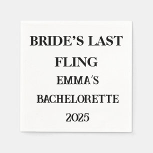 Die letzte Fling Custom Napkins von Bride - Bachel Serviette