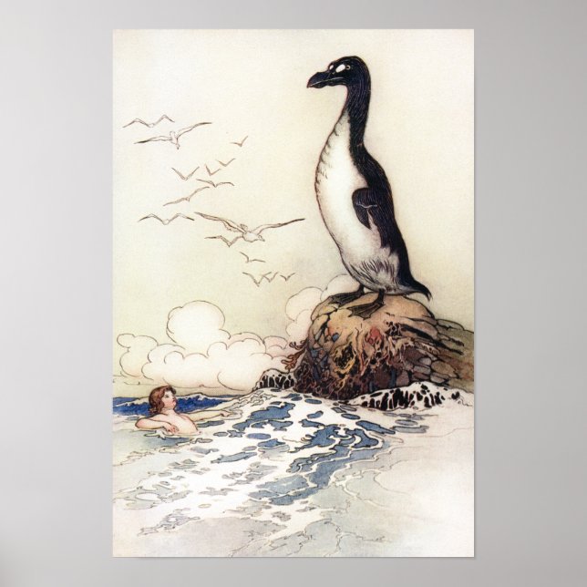 Die letzte Gairfowl von Warwick Goble Poster (Vorne)