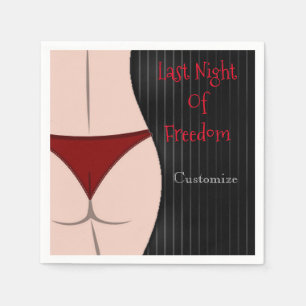 Die letzte Nacht der Freiheit Bachelor-Partei Serviette