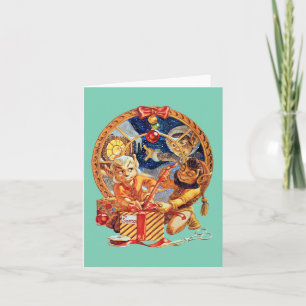 Die letzte Paketkarte Feiertagskarte