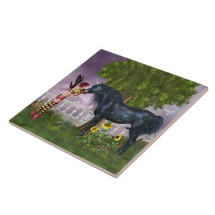 Die letzte schwarze Unicorn-Tile Fliese