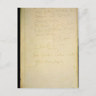 Die letzte Seite seines Tagebuchs, Antarktis Postkarte