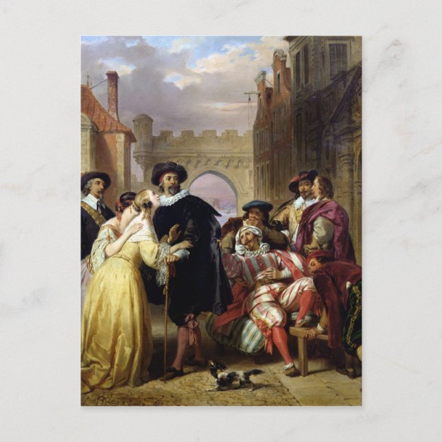 Die letzte Szene von "Les Fourberies de Scapin" Postkarte (Vorderseite)