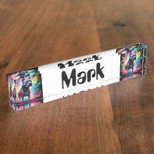 Die leuchtende Sentinel: Ein Holografisches Gestän Namensplakette