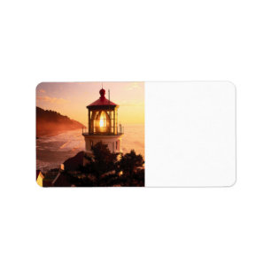 Die Leuchtturm-Ansicht Adressaufkleber