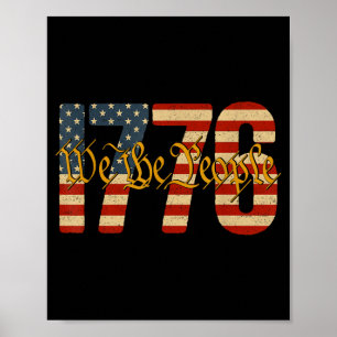 Die Leute 1776 Vintage-amerikanische Flagge patrio Poster