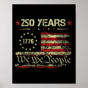 Die Leute Amerikanische Flagge USA 1776 2026 4. Ju Poster