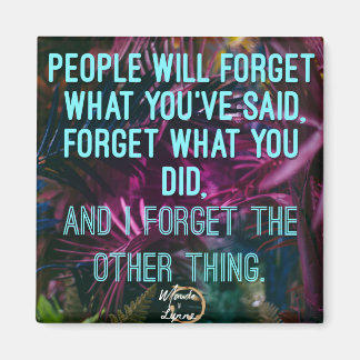 Die Leute vergessen den Magnet