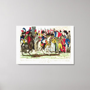 Die Leute von Paris Napoleon anerkennend Leinwanddruck