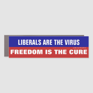 Die Liberalen sind der Virus Freiheit ist die Heil Auto Magnet