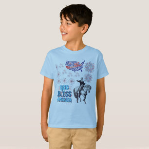 Die Liberty Lights Show leuchtet hellblau T-Shirt