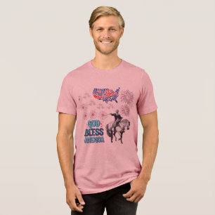 Die Liberty Lights Show zeigt lila Tri-Blend Shirt