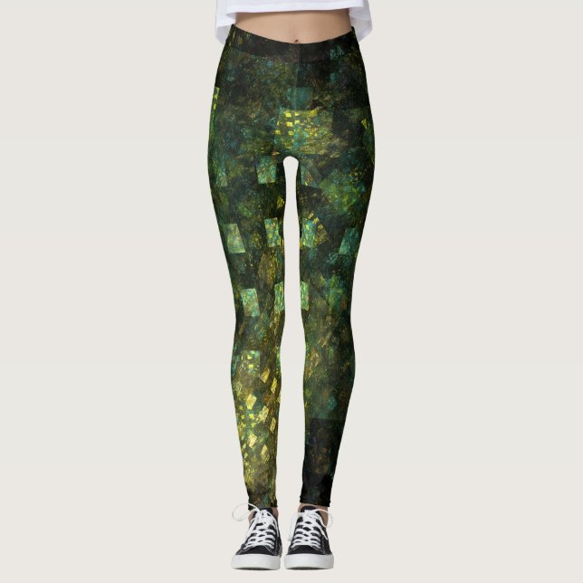 Die Lichter der Abstrakten Kunst der Stadt Leggings (Vorderseite)