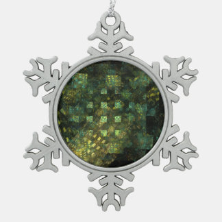 Die Lichter der Abstrakten Kunst der Stadt Schneeflocken Zinn-Ornament