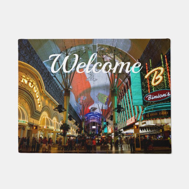 Die Lichter der Fremont Street sind vor der Tür Fußmatte (Vorderseite)