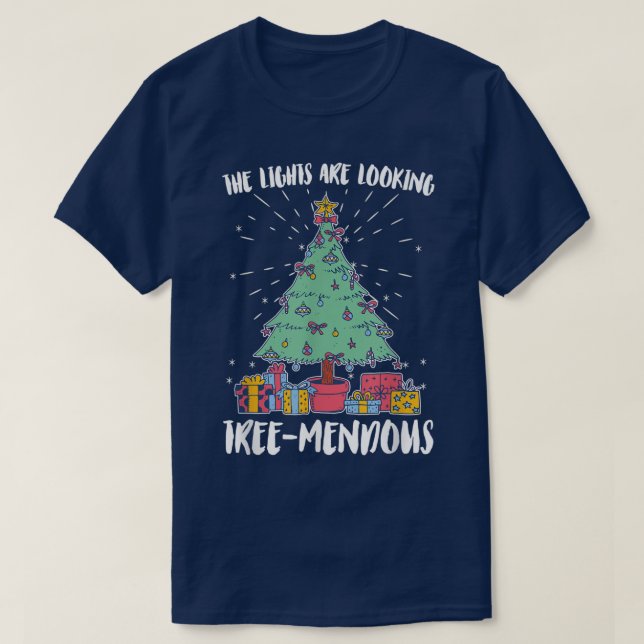Die Lichter sehen BaumMendous Funny Weihnachten Ch T-Shirt (Design vorne)