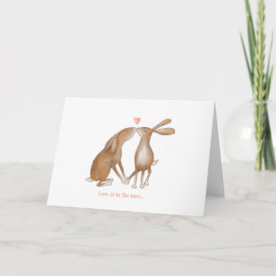 Die Liebe befindet sich in der Karte des Hasen-Val