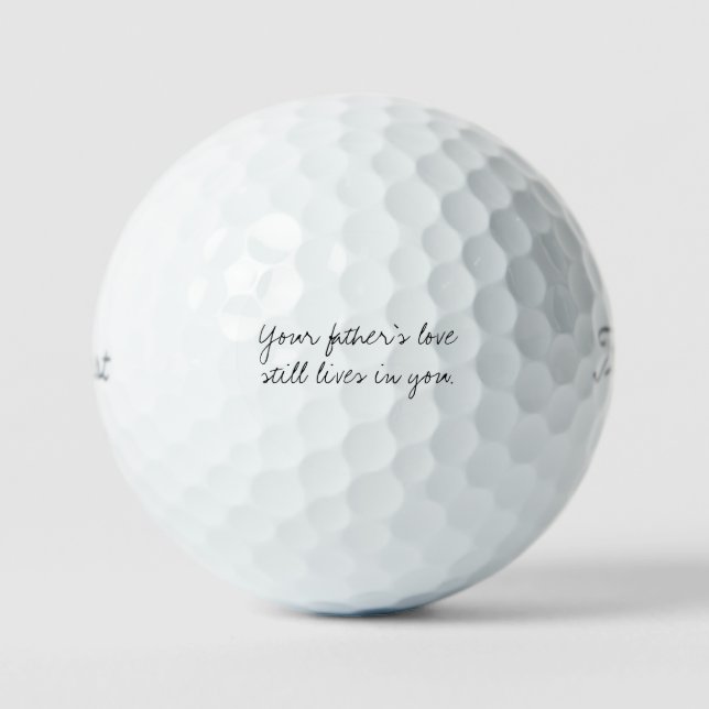 'Die Liebe deines Vaters lebt in dir' Gedenk-  Golfball (Vorderseite)