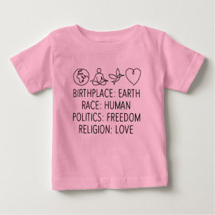 Die Liebe der Freiheit der Menschheit als Geburtso Baby T-shirt