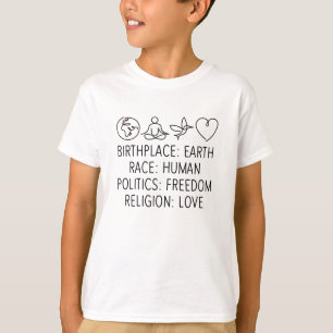 Die Liebe der Freiheit der Menschheit als Geburtso T-Shirt