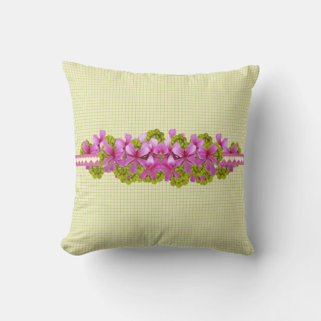 Die Liebe der Großmutter kariert Kissen (Vorderseite)