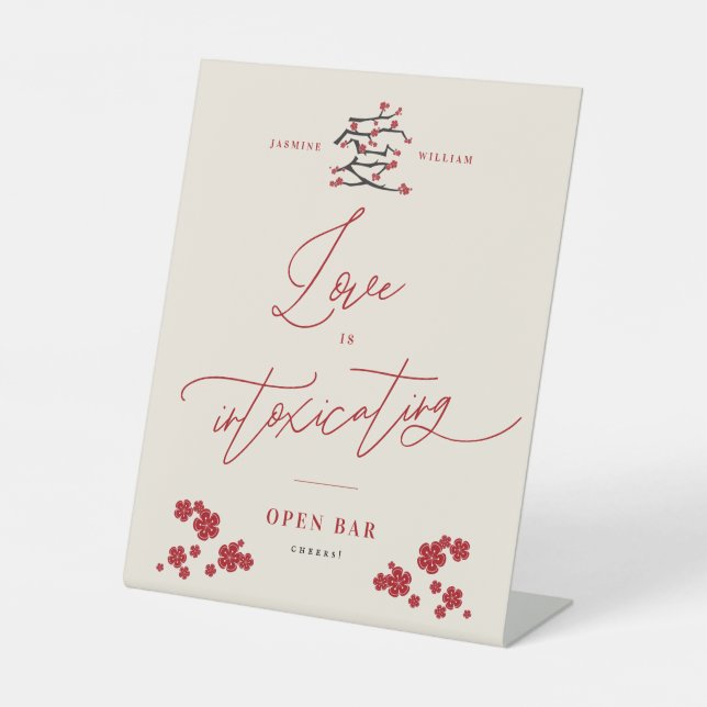 Die Liebe der Kirschblüten in der chinesischen Lie Sockelschild (Vorderseite)