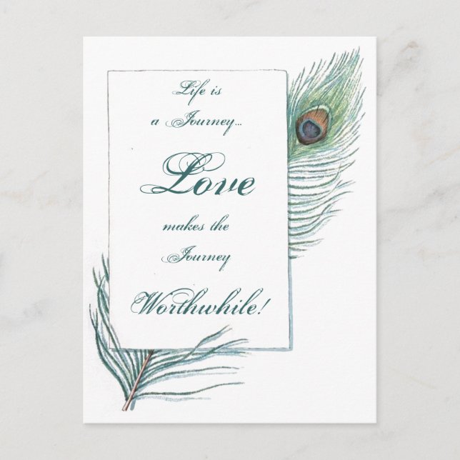 Die Liebe der Lebensreise erwies sich als Inspirat Postkarte (Vorderseite)