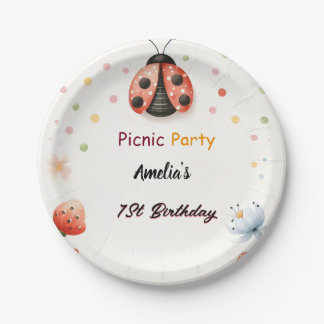 Die Liebe der Mädchen Bug Picnic Polka Dot 1. Gebu Pappteller