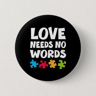 Die Liebe des Autismus-Bewusstseins-Lehrers brauch Button