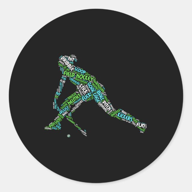 Die Liebe des Feldhockeys Runder Aufkleber (Vorderseite)