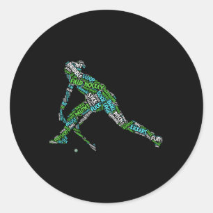 Die Liebe des Feldhockeys Runder Aufkleber