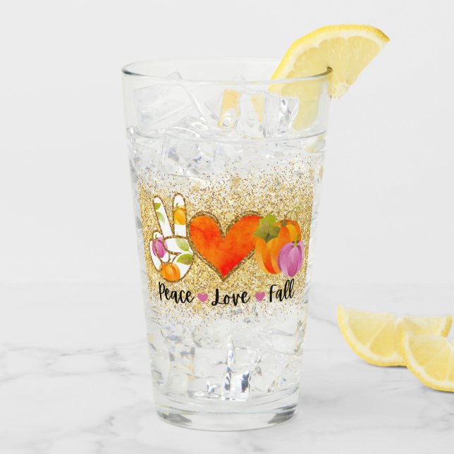 Die Liebe des Friedens im Herbst Glas (Rückseite Ice)