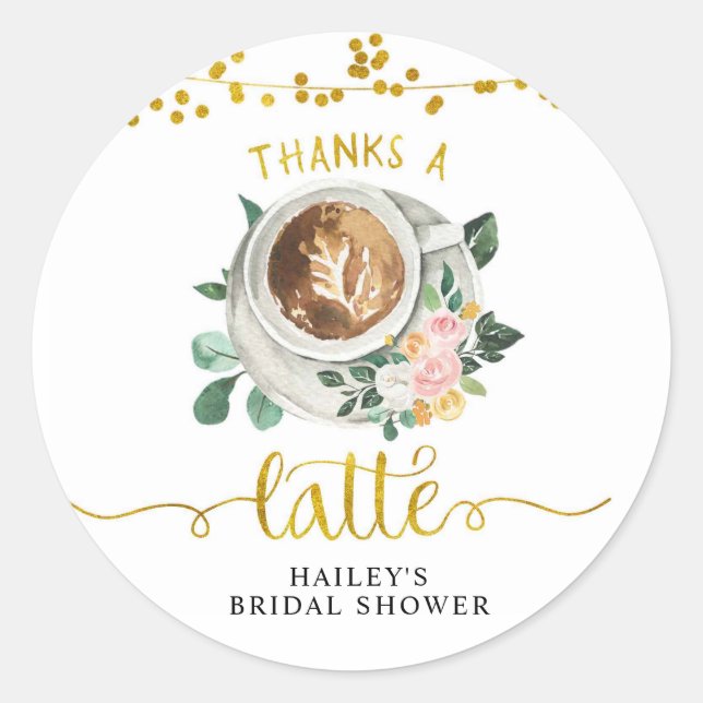 Die Liebe des Kaffees braut dank des Aufklebers Runder Aufkleber (Vorderseite)