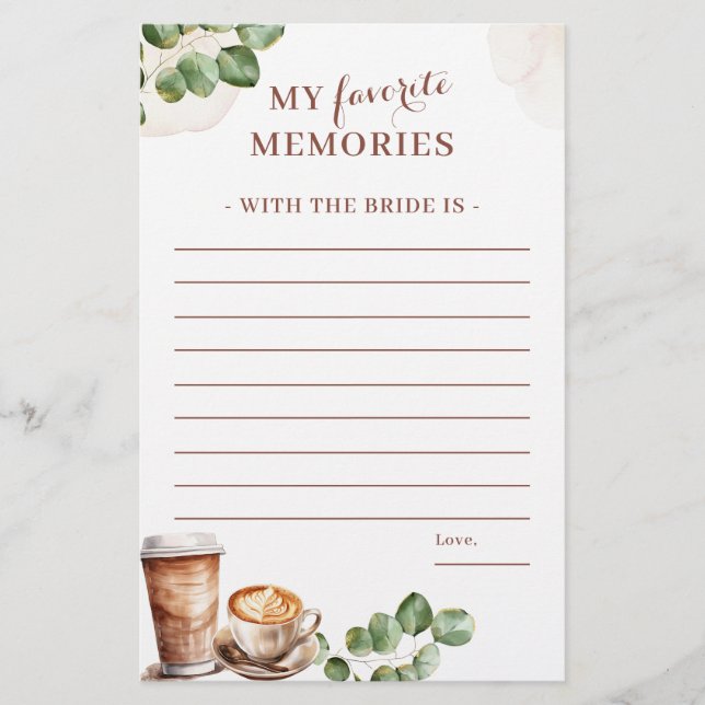 Die Liebe des Kaffees bricht mein Lieblings-Memory (Vorderseite)