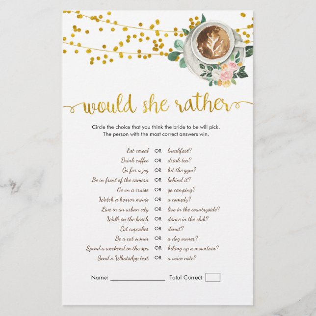 Die Liebe des Kaffees bricht, würde sie eher spiel (Vorderseite)